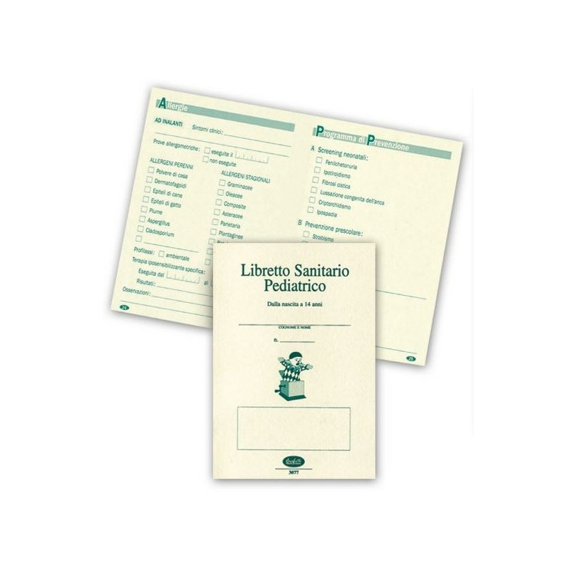 Registro Libretto sanitario pediatrico - 32 pagine